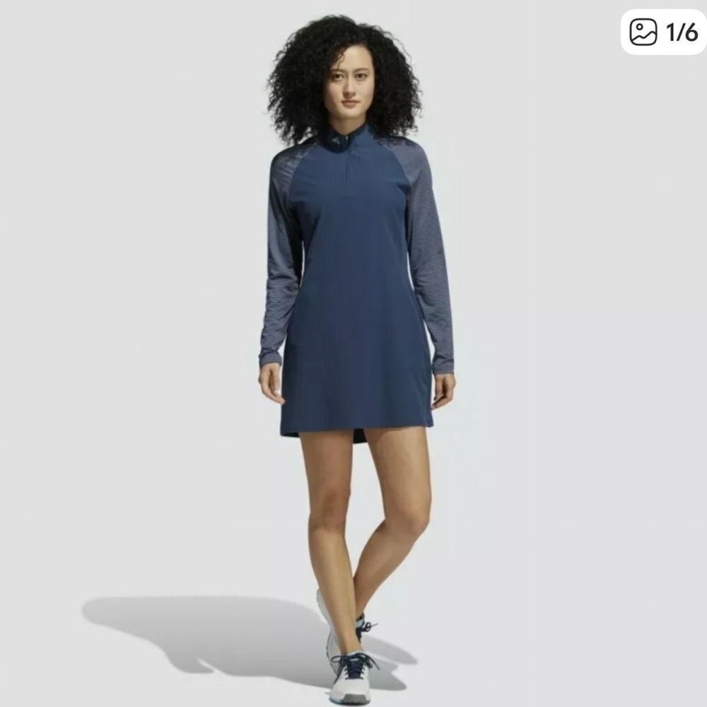 Adidas Women's Long Sleeve Blue Dress